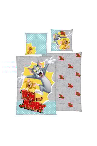 $Parure de lit réversible Tom et Jerry - Gris