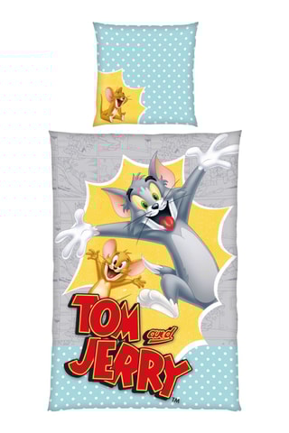 $Parure de lit réversible Tom et Jerry - Gris