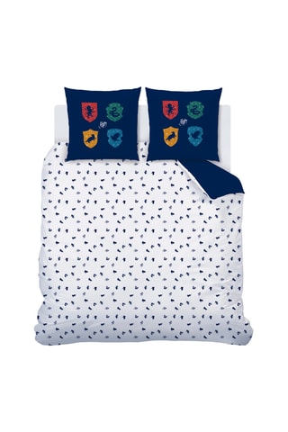 $Parure de lit réversible Harry Potter - Bleu marine et blanc