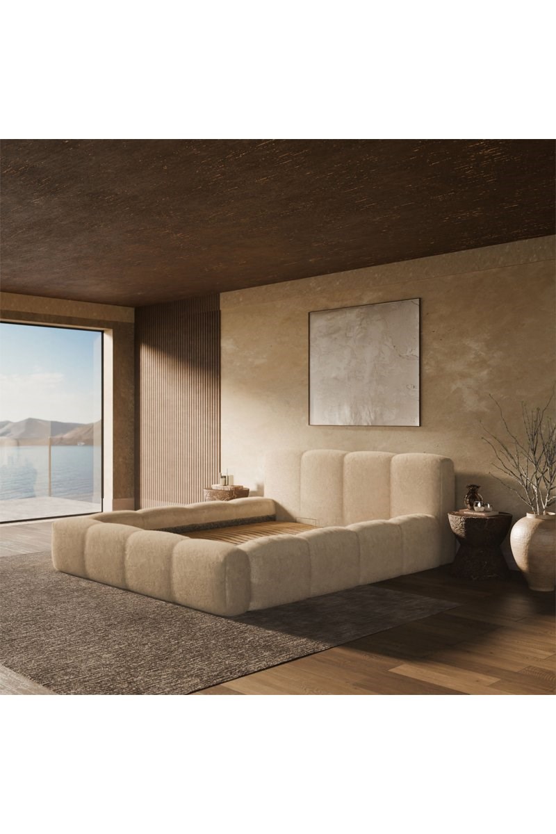 $Ensemble lit avec sommier en pin Equinox et matelas hybride L'Expérience - Ferme