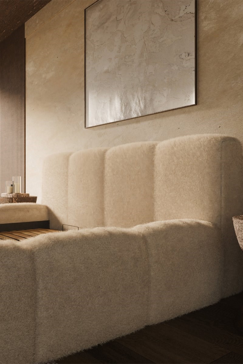 $Ensemble lit avec sommier en pin Equinox et matelas hybride L'Expérience - Ferme