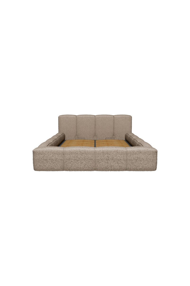 $Ensemble lit avec sommier en pin Equinox et matelas hybride L'Expérience - Ferme