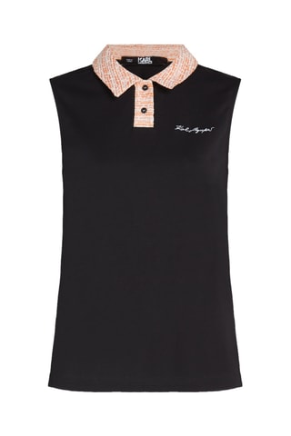 $Polo en coton biologique - Noir