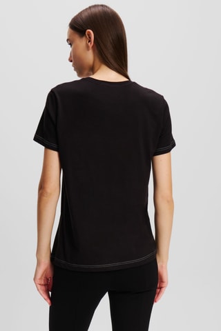 $T-shirt regular en coton biologique - Noir