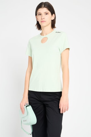 $T-shirt regular en coton biologique - Vert pastel