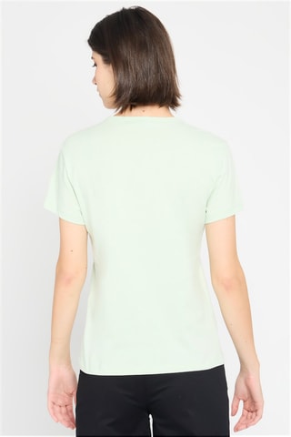 $T-shirt regular en coton biologique - Vert pastel