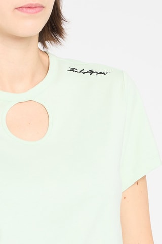 $T-shirt regular en coton biologique - Vert pastel