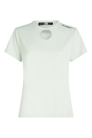 $T-shirt regular en coton biologique - Vert pastel