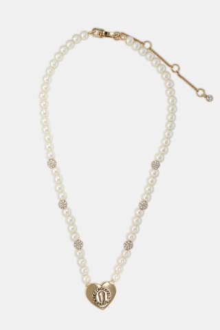 $Collier - Doré et blanc