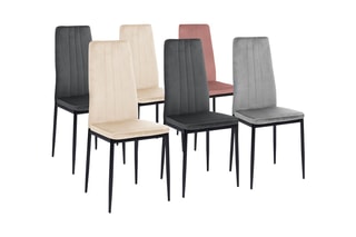 $6 chaises Jade - Beige, gris et rose