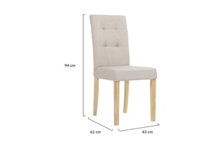 $6 chaises Polly - Naturel et beige