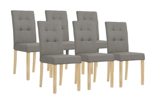 $6 chaises Polly - Naturel et gris