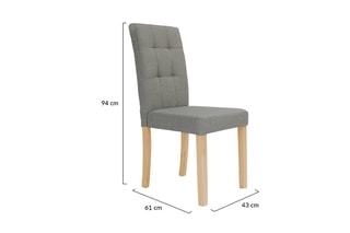 $6 chaises Polly - Naturel et gris
