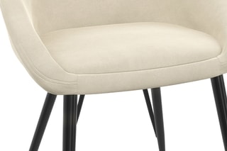 $4 chaises Dory - Crème et noir
