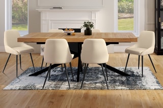 $6 chaises Ornella - Beige et noir