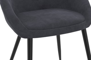 $4 chaises Dory - Gris et noir