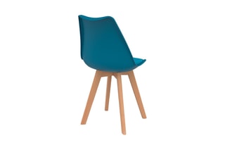 $6 chaises Nordia - Bleu canard et naturel