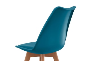 $6 chaises Nordia - Bleu canard et naturel