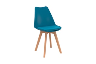 $6 chaises Nordia - Bleu canard et naturel