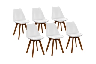 $6 chaises Brava - Naturel et blanc