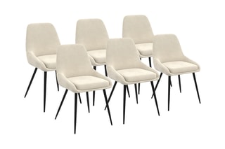 $6 chaises Olivia - Beige et noir