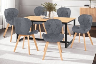 $6 chaises Gatsby - Gris et naturel