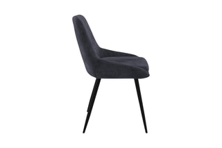 $6 chaises Olivia - Gris et noir