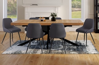 $6 chaises Ornella - Gris et noir