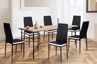 $6 chaises Jodie -  Noir et blanc