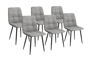 $6 chaises Linda Gris clair