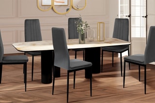 $6 chaises Jade Gris foncé