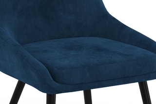 $4 chaises Olivia - Bleu et noir
