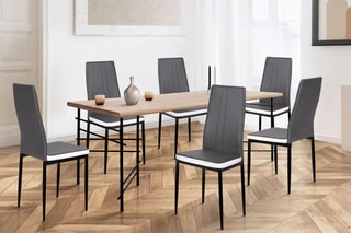 $6 chaises Jodie -  Gris et blanc