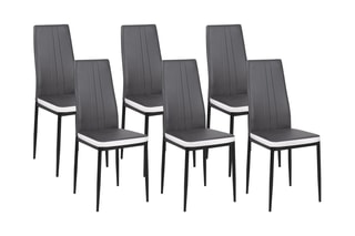 $6 chaises Jodie -  Gris et blanc