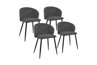$4 chaises Léona - Gris foncé