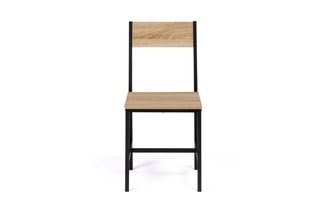 $6 chaises Memphis - Imitation bois et noir