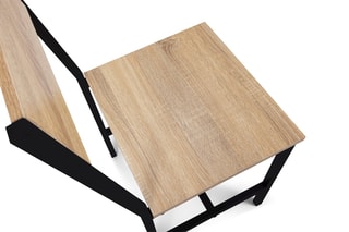 $6 chaises Memphis - Imitation bois et noir