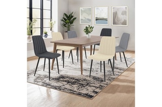 $6 chaises Fiona - Beige et gris