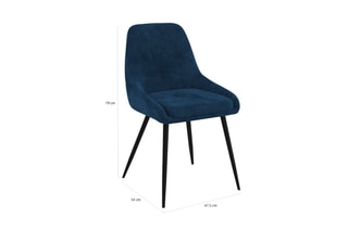 $4 chaises - Gris, jaune et bleu