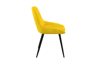 $4 chaises - Gris, jaune et bleu