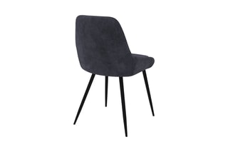 $4 chaises - Gris, jaune et bleu