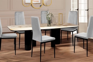 $6 chaises Jade - Gris clair