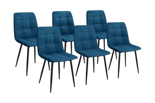 $6 chaises Linda Bleu canard
