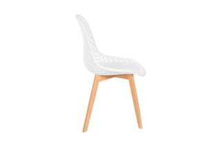 $6 chaises Maelle - Blanc et naturel