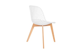 $6 chaises Maelle - Blanc et naturel
