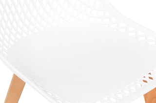 $6 chaises Maelle - Blanc et naturel