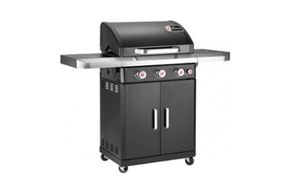 $Barbecue à gaz - 3 brûleurs - 65 x 40 cm