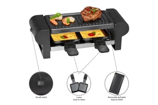 $Appareil à raclette grill - 350 W - 2 personnes