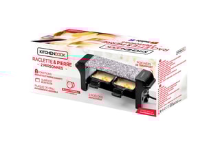 $Appareil à raclette et pierre - 350 W - 2 personnes