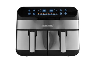 $Friteuse sans huile avec 2 cuves - 2400 W - 9 l